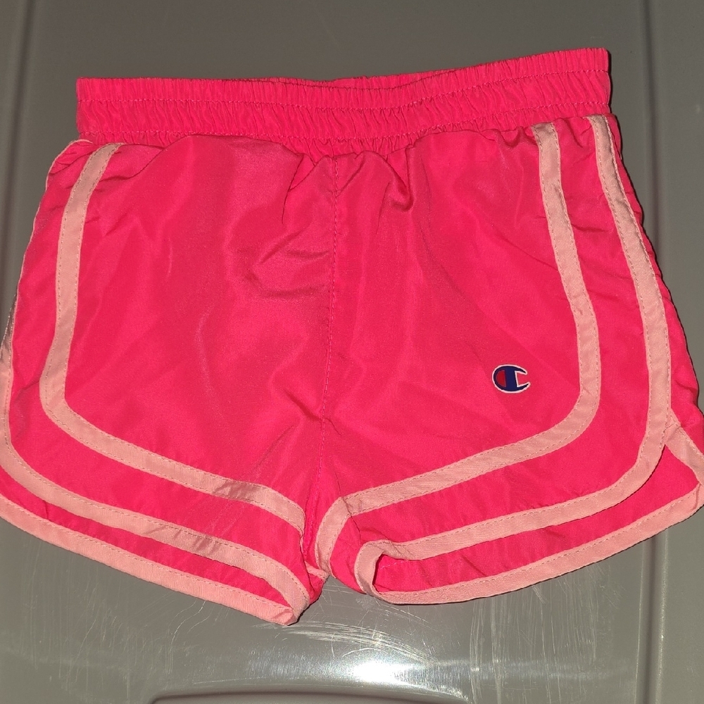 (J59) Champion Hot Pink Running Shorts Sz 24 Month